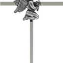 Evalote Baby Wall Cross Baptism Gift for Boy  7-Inch Silver Praying Boy Wall Cross for Christening, First Communion, or Newborn Nursery Dcor(7 inch) (7 inch BOY)