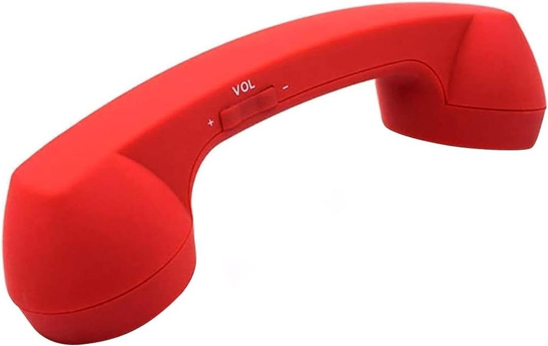 Retro Phone Handset with Wireless Bluetooth and USB Handsets for Cell Phones Radiation-Proof Comfortable Call (Red)