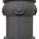 Silicone Potty Training Dog Fire Hydrant | Pee Training for Male Dogs | Petite 4" W x 7" H (Grey)