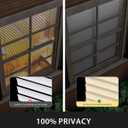 UNISHADES No Drill Blinds for Windows 1" Vinyl L-Shaped Slats Cordless Mini Blinds for Home, for Window Size 46" W × 48" H Beige