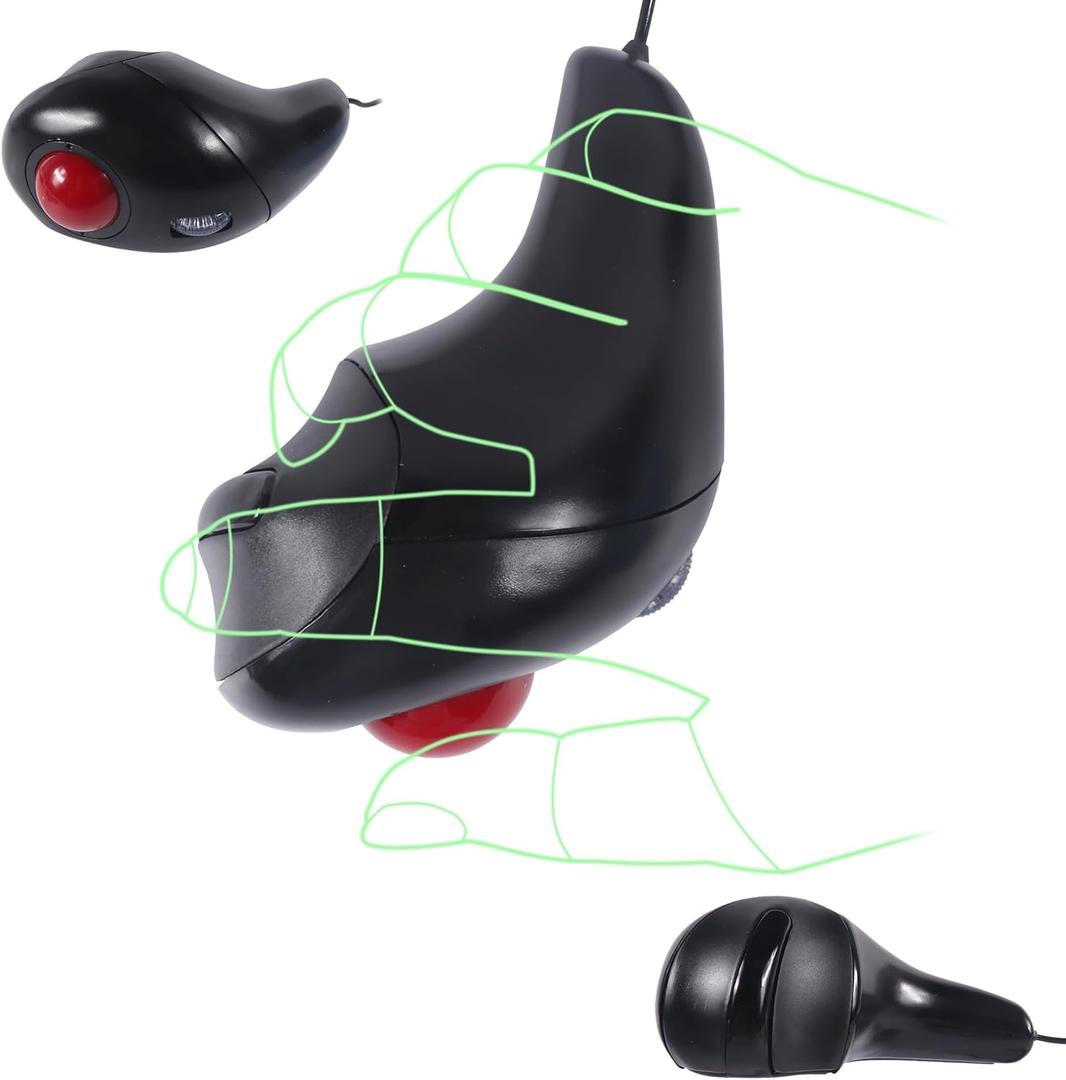 elec Space Trackball Mouse Wired - Ergonomic Computer Mouse for Laptop with High Precision, Comfortable Hand Operation, and Long-Lasting Use