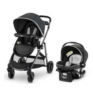 Graco Modes Element LX Travel System, 3-in-1 Carseat and Stroller Combo, Includes: SnugRide Lite LX Car Seat and Baby Stroller, 3 Modes - Infant Car Seat Carrier, Pramette, Toddler Stroller, Redmond, Manufactured date: 12-25-25