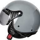 Yesmotor 3/4 Motorcycle Helmets Retro Open Face Vespa Scooters Helmet with Clear Visor for Men and Women- DOT Approved
