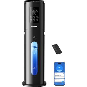Humidifiers for Bedroom Large Room with 7L/1.85Gal Quiet Humidifiers, Smart App & Remote Control, 4 Mist Levels Cool Mist Humidifier for Home & Office (Charcoal)