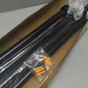 YaFex 60-150 Inch Heavy Duty Curtain Rods Set, Easy Install 4-Segment Design, 1 Inch Adjustable Black Drapery Rods for Windows, Extra Long Treatment Rods Set with Aluminum Finials