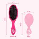 Wet Brush Detangling Brush, Original Detangler Brush (Pink) - Wet & Dry Tangle-Free Hair Brush for Women & Men - No Tangle Soft & Flexible Bristles for Straight, Curly, & Thick Hair (1 Count (Pack of 1))