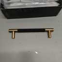 Asidrama 10 Pack 5 Inch(128mm) Matte Black and Champagne Bronze Cabinet Pulls Knurled Cabinet Handles Cupboard Handles Kitchen Cabinet Hardware for Cupboard Drawer Pulls (5" Hole Center)