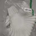 Small Decorative Bowl decor, Scalloped Pedestal Bowls for Modern Home Decor,Ruffle Decor,Stylish Key Bowl for Entry Table,Decorative Fruit Bowl for Kitchen Counter,Artificial Stone Milky White (6inch)