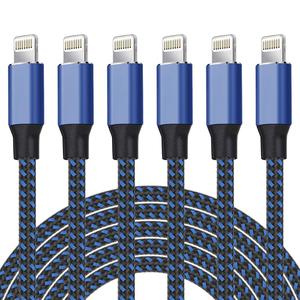 iPhone Charger [Apple MFi Certified] Lightning Cable 6PACK-3/3/6/6/6/10 FT Nylon Braided iPhone Charger Cord High Speed Cord for iPhone 14/13/12/11 Pro Max/XS MAX/XR/XS/X/8/7/Plus/6S/6/iPad