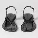 The Drop Women's Cinda Thong Sandal (6.5, Black)