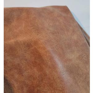NAT Leathers Light Tan Blonde Crazy Horse Vintage Vegan Faux Leather Fabric Sheet Synthetic Pleather 0.9 mm 1/2 Yard 18 x 54 inch Soft Smooth Upholstery Half Yard (18" x 54") Tan Distressed