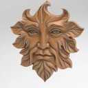 Green Man CNC 3D Models to Print  230x150x40mm