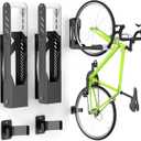 Bike Wall Mount 2 Pack Swivel Bike Rack for Garage, No Heavy Lifting Required Wall Bike Hangers Can Holds up to 77 lbs, Black