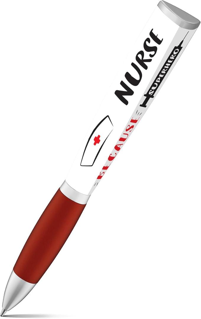 Nurse Week Ballpoint Pen Gift (1 Pen, 3-Sided) Nurses Week Gifts, Funny Gifts for Nurses - Nurse Appreciation, Nurse Pens, Nurse Gifts for Women, Nurses Day Gifts - Funny Nurse Gifts - "Superhero"