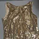 7th Element Womens Fully Lined Sequin Tank Top, Sparkly Glitter V-Neck Camisoles for Concert, Disco, Party & Vegas (Medium, Champagne Gold)