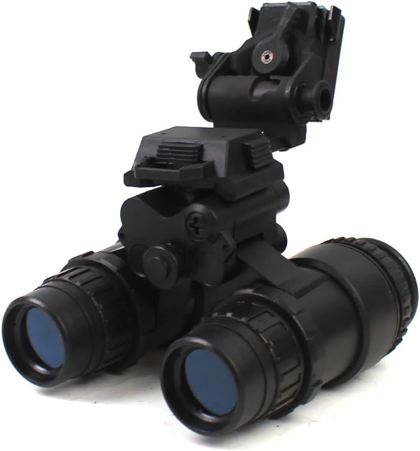 Tactical Airsoft Hunting PVS15 Dummy Night Vision Goggles Model with Mount, No Function Binocular Night Vision for Tactical Helmet NVG Mount, CS Game, Cosplay Prop (Black)