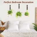 Geelin 4 Pack Wooden Plant Hanger for Wall Mounted Plant Hooks Outdoor Indoor Hanging 6 Inch Farmhouse Hanging Basket Hooks for Garden Home Wall Decoration, L x H x T: 6 x 5 x 0.8inch(Walnut)