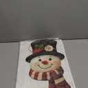 Vicenpal Winter Snowman Wooden Hanging Sign Farmhouse Rustic Christmas Door Welcome Wreath Decoration for Xmas Party Indoor Outdoor Home Wall Window Front Door Decor(Cute Style)