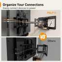 Perlegear Full Motion TV Wall Mount with Power Strip for 4290 Inch TVs up to 150 lbs, Pre-Assembled TV Mount Has Smooth Swivel, Tilt, Extension, Max VESA 600x400mm, 12/16/24 Wood Studs, PGLF11