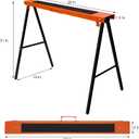 Forup Portable Folding Sawhorse, Heavy Duty Twin Pack, 275 lb Weight Capacity Each 2 Pack (Orange)