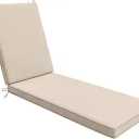 AAAAAcessories Outdoor Chaise Lounge Cushions, Waterproof, Fade-Resistant Patio Furniture Replacement Cushions, 80" x 26" x 3", Khaki Beige