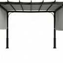 193" L x 105" W Replacement Sling Canopy with Ties(Gray) | JANCANOPY Sling Gazebo Compatible with Lowe's Garden Treasures 10 FT Pergola #S-J-110/TP15-048C,Other Same Size of Pergolas