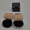 Zacca Adhesive Bra, 2 Pairs Breast Lift Tape Lift Up Invisible Bra Nippleless Covers Sticky Bras Silicone Breast Lift Pasties (Beige/Black, A/B)