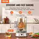 VEVOR Shawarma Grill Machine, Vertical Chicken Shawarma Cooker Machine Countertop, Electric Stainless Steel Broiler Gyro Rotisserie Oven Doner Kebab Machine, for Home Restaurant Kitchen Parties, Electric 11.5l
