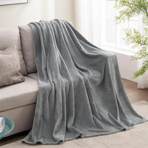 BEDELITE Fleece Blanket Grey Throw Blanket for Couch & Bed, Luxury Plush Cozy Fuzzy Blanket 50" x 70", Super Soft Warm Lightweight Fall Throw Blanket for Travel Camping