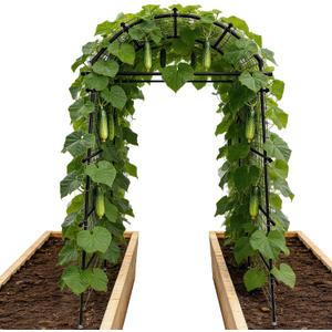 Garden Arch Trellis for Climbing Plants, Adjustable Tunnel Trellis 7.4FT Tall & 2.8 FT Depth, Metal Plant Support Garden Trellis Arch for Outdoor Climbing Vine,Vegetable, Fruit, Flower