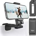 Airplane Phone Holder, 360 Rotation Travel Mount Clip, Portable Foldable Airplane Essentials Phone Holder for Tray Table, Travel Airplane Essentials for Women and Men and Toddlers, Voyage Gadget