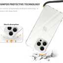 for iPhone 16 Pro Crossbody Case Cord Adjustable Neck Lanyard Clear Case Strap Women Soft TPU Bumper Phone Cover Shockproof Protective Mobile Cover for iPhone 16 Pro - Black