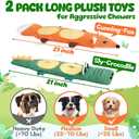 XIUGOAL Dog Toys for Aggressive Chewers, 2 Pack No Stuffing Dog Toys for Boredom and Teething, Squeaky Chew Toy for Small, Medium Breed to Keep Them Busy