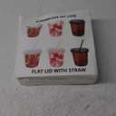 16oz Disposable Stemless Glasses With Strawless Sip Lids,PET Disposable Drinking Cups,Clear Plastic Wine Glasses for Parties Birthday,Wedding,Meeting,Christmas Party Supplies (50, Pink)