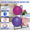 Medicine Ball Rack, Stabilising Ball Rack, Yoga Ball Holder Exercise Ball Holder Equipment Storage Rack for ommercial Gym, Studios, Home Gyms, Compact