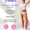 Period Underwear for Teen Girl - Brief Style Seamless Teen Girl Period Underwear Heavy Flow Leak Proof 3pcs Panties (S)