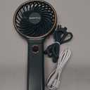 SWEETFULL Handheld Portable Fan, 5000mAh Rechargeable Battery, 6 Speed Wind, LED Digital Display, Foldable Electric Personal Mini Travel Fan with Backup Power, Summer Essentials Gifts for Women Girl (Green)