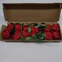 12 Pcs Velvet Rose Artificial Flowers with Long Stems, Real Touch Fake Roses Florals for Valentine's DIY Wedding Bouquet Party Table Centerpiece Home Arrangement Decorations (Red)