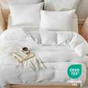 WARMDERN White Velvet Duvet Cover Set Super King Size, Luxury Milk Velvet Bedding Duvet Cover with Zipper Closure, 3pcs Ultra Soft Duvet Covers for All Seasons, 120" x 120", White