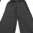 IWOLLENCE Women's Wide Leg Pants with Pockets High Waist Adjustable Knot Loose Casual Trousers Business Work Casual Pants L