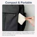 Wuflyover Kiss Lock Coin Purse Compact & Portable, Secure Closure, Available in S & M Sizes, Stylish Woven-Look Design (Black+Beige, M)