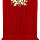 10x12FT Red Wrinkle Free Thick Backdrops Dark Red Backdrop Curtains for Party Arch Stage Wedding Ceremony Curtains Fabric Photography Backdrop 5x12ft,2 Panels YUNNS105