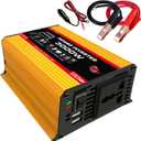 3000 Watt Inverter, Car Power Cigarette Lighter Inverter, Auto Dual USB Fast Charge with Modified SineWave Output and US Plug Adapter for Cigarette Lighter Socket