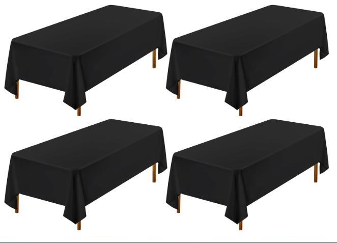Tablecloths 4 Pack 60x1002Color Black