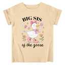 Funnycokid Big Sister Shirts for Girls Size 6 Goose Print T-Shirt Beige Size 5 6 Pregnancy Announcement Toddler Promoted to Short Sleeve
