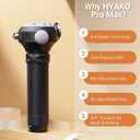 HYAKO Pro Max Therapy Massager - 6500 RPM Pro-Grade Deep Tissue Vibration for Full Body Pain Relief & Fascia Release | for Large Muscles & Sensitive Areas | Handheld Portable Massage Gun (Grey)