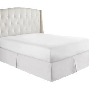 HC Collection Bed Skirt, Soft Microfiber Box Spring Cover, Bed Skirting Queen Size, 14" Inch Drop, Wrinkle & Fade Resistant - White