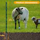 50 Pack Electric Fence Posts, 48 inch Step in Fence Post, Temporary Plastic Fence Posts for Farm Protection, Sturdy Fencing Post for Garden Yard