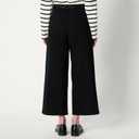Essentials Women's Women's Low Stretch High-Rise Wide Leg Crop Jean, Black, 12