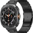 Titanium Band Compatible with Samsung Galaxy Watch Ultra 47mm(2025/2024), Solid Men Replacement Robust Metal Link Wristband